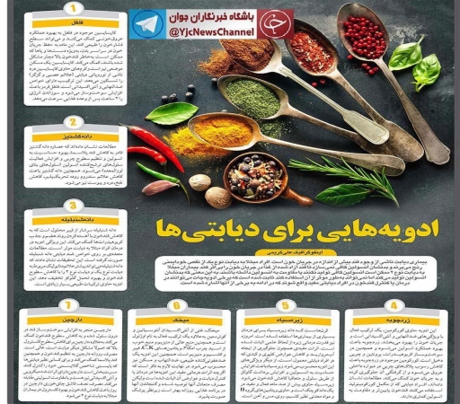 ادویه هایی برای کاهش قند خون و درمان دیابت/اینفوگرافیک